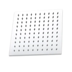 AICA Sanitaire AICA colonne de douche thermostatique avec pomme de tête, douchette et flexible,effet chromé,Carré