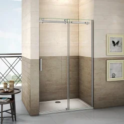 AICA Sanitaire Aica Porte De Douche Coulissante 130x195cm En 8mm Verre Anticalcaire* Porte De Douche
