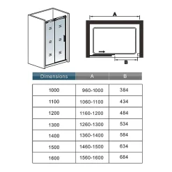AICA Sanitaire Aica Porte De Douche Coulissante 130x195cm En 8mm Verre Anticalcaire* Porte De Douche