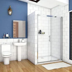 AICA Sanitaire Aica Porte De Douche Coulissante 120x190cm Transparente Chromé