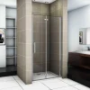 AICA Sanitaire Aica Porte De Douche Pivotante Et Pliante 76cm Verre Trempé Anticalcaire Hauteur 185cm