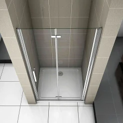 AICA Sanitaire Aica Porte De Douche Pivotante Et Pliante 76cm Verre Trempé Anticalcaire Hauteur 185cm