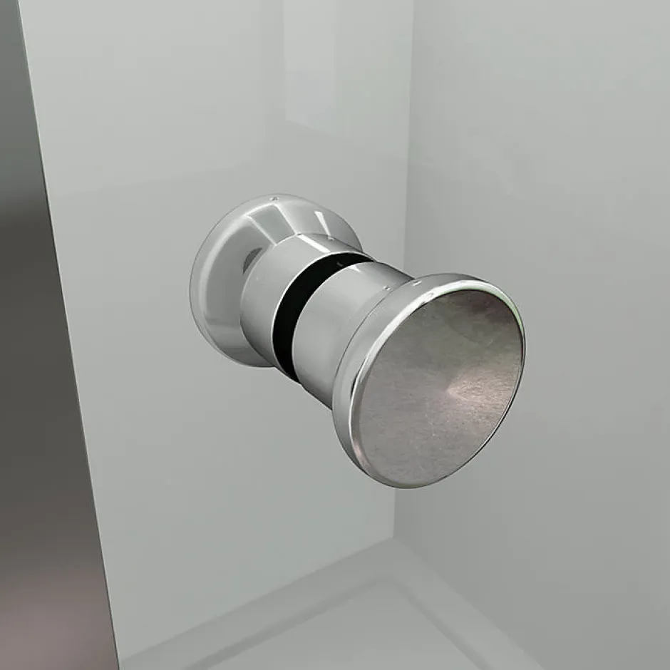 AICA Sanitaire Aica Porte De Douche 100x185cm Pliante En Verre Sécurit Clair,installation En Niche* Porte De Douche