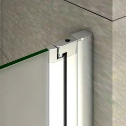 AICA Sanitaire Aica Porte De Douche 120x185cm Porte Battante Verre Satiné Et Anticalcaire Porte Battante En Niche* Porte De Douche
