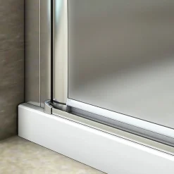 AICA Sanitaire Aica Porte De Douche 100x185cm Porte Battante Verre Satiné Et Anticalcaire Porte Battante En Niche* Porte De Douche