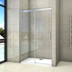 AICA Sanitaire Aica Porte De Douche 150x195cm Coulissante En Niche En 8mm Verre Anticalcaire