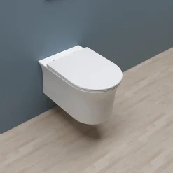 AICA Sanitaire AICA Sans Bride WC Suspendu 52,5x36x36cm Avec Abattant Ultra Fin Soft-Close