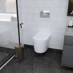 AICA Sanitaire AICA WC Suspendu Sans Bride Avec Abattant Soft-Close - Blanc 52,5x36x36cm* Wc Suspendu