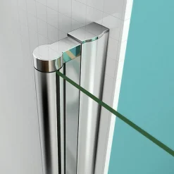 AICA Sanitaire Aica 80x187cm Porte Pivotante Porte De Douche Paroi De Douche En Niche Verre Anticalcaire* Porte De Douche
