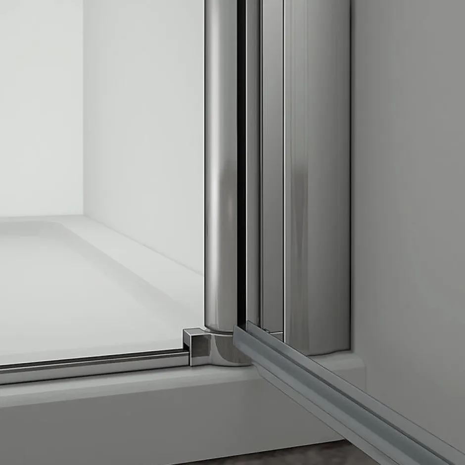 AICA Sanitaire Aica 80x187cm Porte Pivotante Porte De Douche Paroi De Douche En Niche Verre Anticalcaire* Porte De Douche
