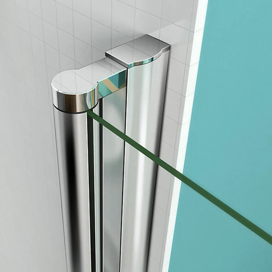 AICA Sanitaire Aica 80x187cm Porte Pivotante Porte De Douche Paroi De Douche En Niche Verre Anticalcaire* Porte De Douche