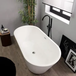 Kiamami Valentina Allegra Baignoire Autoportante Ovale 150 Cm En Acrylique* Baignoire Îlot