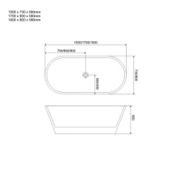 Kiamami Valentina Allegra Baignoire Autoportante Ovale 150 Cm En Acrylique* Baignoire Îlot