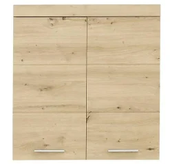 Trend Team AMANDA - Meuble 2 portes salle de bain mélaminé chêne. L-H-P: 73-77-23 cm* Armoire De Salle De Bains