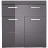 Trend Team AMANDA - Meuble bas mélaminé gris. L - H - P : 73 - 79 - 31 cm* Meuble De Salle De Bains Faible Profondeur