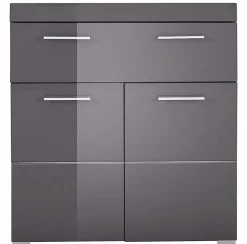 Trend Team AMANDA - Meuble bas mélaminé gris. L - H - P : 73 - 79 - 31 cm* Meuble De Salle De Bains Faible Profondeur