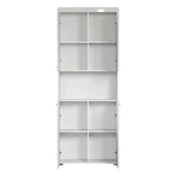 Trend Team AMANDA - Meuble de salle de bain mélaminé - Meuble Colonne. Blanc brillant. L-H-P : 73 - 190 - 31 cm