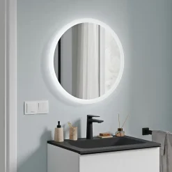 Bernstein Amoire de toilette suspendue 40x19x72,5cm (LxPxH), 1 porte mirroir, éclairage LED + prise électrique, Charnières mobiles, NEO* Armoire De Toilette