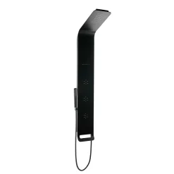 Anima Colonne de douche murale en aluminium avec mitigeur 4 fonctions, cascade et jets massants, noir (ALUSHOWERC)* Colonne De Douche Hydromassante