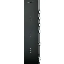 Anima Colonne de douche murale en aluminium avec mitigeur 4 fonctions, cascade et jets massants, noir (ALUSHOWERC)* Colonne De Douche Hydromassante