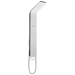 Anima Colonne de douche murale en aluminium avec mitigeur 4 fonctions, cascade et jets massants, blanc (ALUSHOWER)