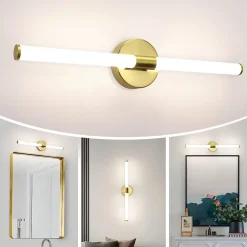 Nettlife Applique murale de salle de bain à LED 8W, lampe de salle de bain, applique murale 4000K IP44