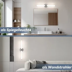 Nettlife Applique murale de salle de bain LED - 8W 60CM 4000K IP44* Miroir Lumineux