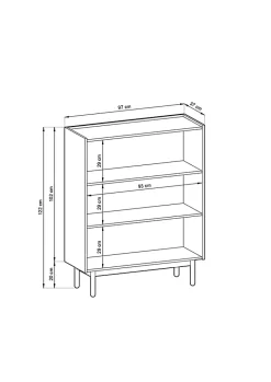 3xE Living Armoire : 2 Portes, 3 Étagères, Chêne Riviera, 97 X 122 X 37 Cm* Armoire De Salle De Bains