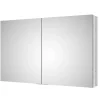 Bernstein Armoire à glace aluminium murale salle de bain + toilettes, étagère avec miroir avec LED encastrée + prise, UP7012, H.70cmxL.120cm* Armoire De Toilette