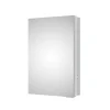 Bernstein Armoire à glace aluminium murale salle de bain + toilettes, étagère + miroir LED encastrée + prise, UP7012, H.70cm, Largeur 50cm