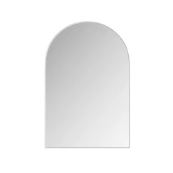 ProximaX Armoire à miroir cintrée blanche avec cadre métal, armoire murale à étagères réglables, rangement salle de bain, salon ou chambre* Armoire De Toilette