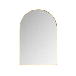 ProximaX Armoire à miroir cintrée dorée avec cadre métal, armoire murale à étagères réglables, rangement salle de bain, salon ou chambre* Armoire De Toilette