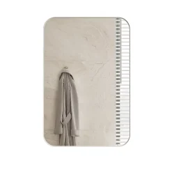 ProximaX Armoire à miroir rectangulaire avec cadre métal, armoire murale à étagères réglables, pour salle de bain ou chambre, blanc* Armoire De Toilette
