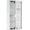 Homcom Armoire à pharmacie 3 étagères 4 niveaux 30L x 12l x 60H cm porte verre trempé symbole croix acier inoxydable brossé