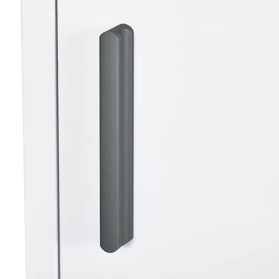 kleankin Armoire à pharmacie 2 étagères 3 niveaux dim. 30L x 12l x 60H cm logo croix transparent acier blanc