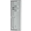 kleankin Armoire à pharmacie 2 étagères 3 niveaux 20L x 12l x 58H cm porte verre trempé symbole croix acier inox.