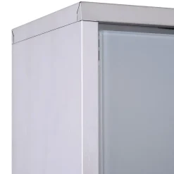 Homcom Armoire à pharmacie murale verrouillable 3 niv. acier inox* Armoire De Toilette