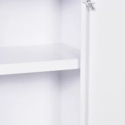 Homcom Armoire à pharmacie verrouillable 3 niv. 2 clés logo croix acier blanc* Armoire De Toilette