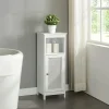 [En.Casa] Armoire basse de salle de bain Karlsoey avec 1 porte MDF PVC 80 x 30 x 28 cm blanc en.casa* Meuble De Salle De Bains Faible Profondeur
