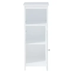 [En.Casa] Armoire basse de salle de bain Karlsoey avec 1 porte MDF PVC 80 x 30 x 28 cm blanc en.casa* Meuble De Salle De Bains Faible Profondeur