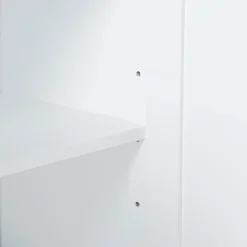 [En.Casa] Armoire basse de salle de bain Karlsoey avec 1 porte MDF PVC 80 x 30 x 28 cm blanc en.casa* Meuble De Salle De Bains Faible Profondeur