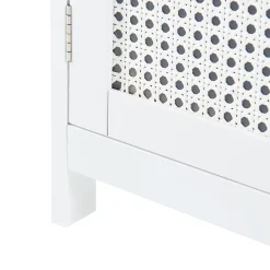 [En.Casa] Armoire basse de salle de bain Karlsoey avec 1 porte MDF PVC 80 x 30 x 28 cm blanc en.casa* Meuble De Salle De Bains Faible Profondeur