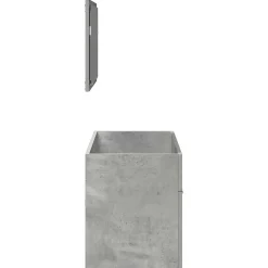 Vidaxl Armoire de bain avec miroir gris béton bois d'ingénierie* Meuble Wc