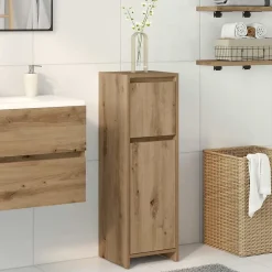 Vidaxl Armoire de bain chêne artisanal 30x30x95 cm bois d'ingénierie* Meuble Wc
