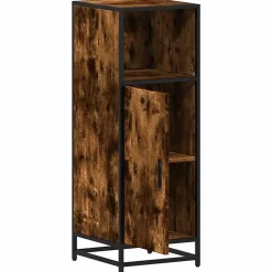 Vidaxl Armoire de bain chêne fumé 35x37,5x100cm bois d'ingénierie