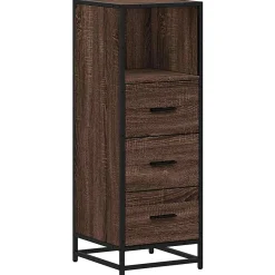 Vidaxl Armoire de bain chêne marron 35x37,5x100 cm bois d'ingénierie* Meuble Wc