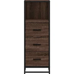 Vidaxl Armoire de bain chêne marron 35x37,5x100 cm bois d'ingénierie* Meuble Wc