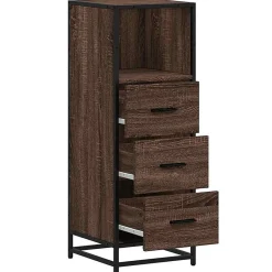 Vidaxl Armoire de bain chêne marron 35x37,5x100 cm bois d'ingénierie* Meuble Wc
