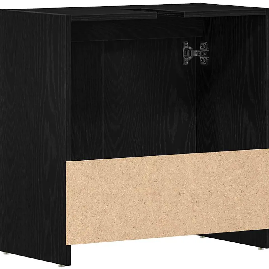 Vidaxl Armoire de bain chêne noir 60x33x60 cm bois d'ingénierie