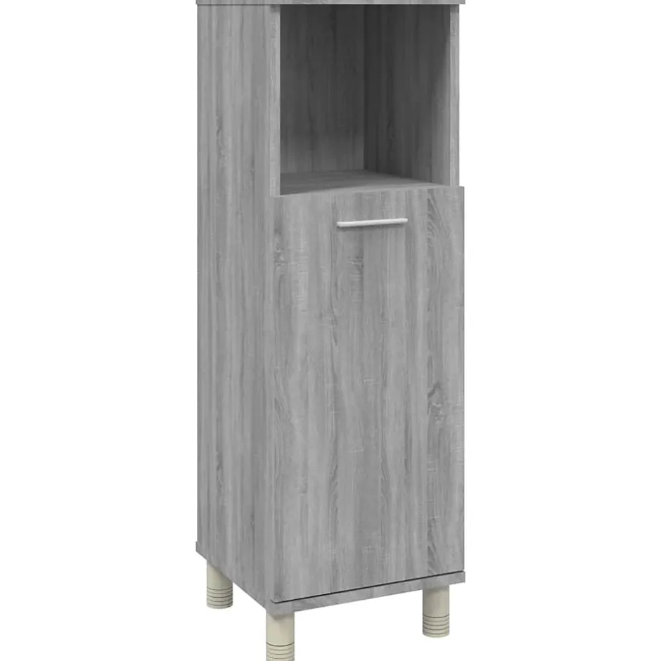 Vidaxl Armoire de bain Sonoma gris 30x30x95 cm Bois d'ingénierie* Meuble Wc